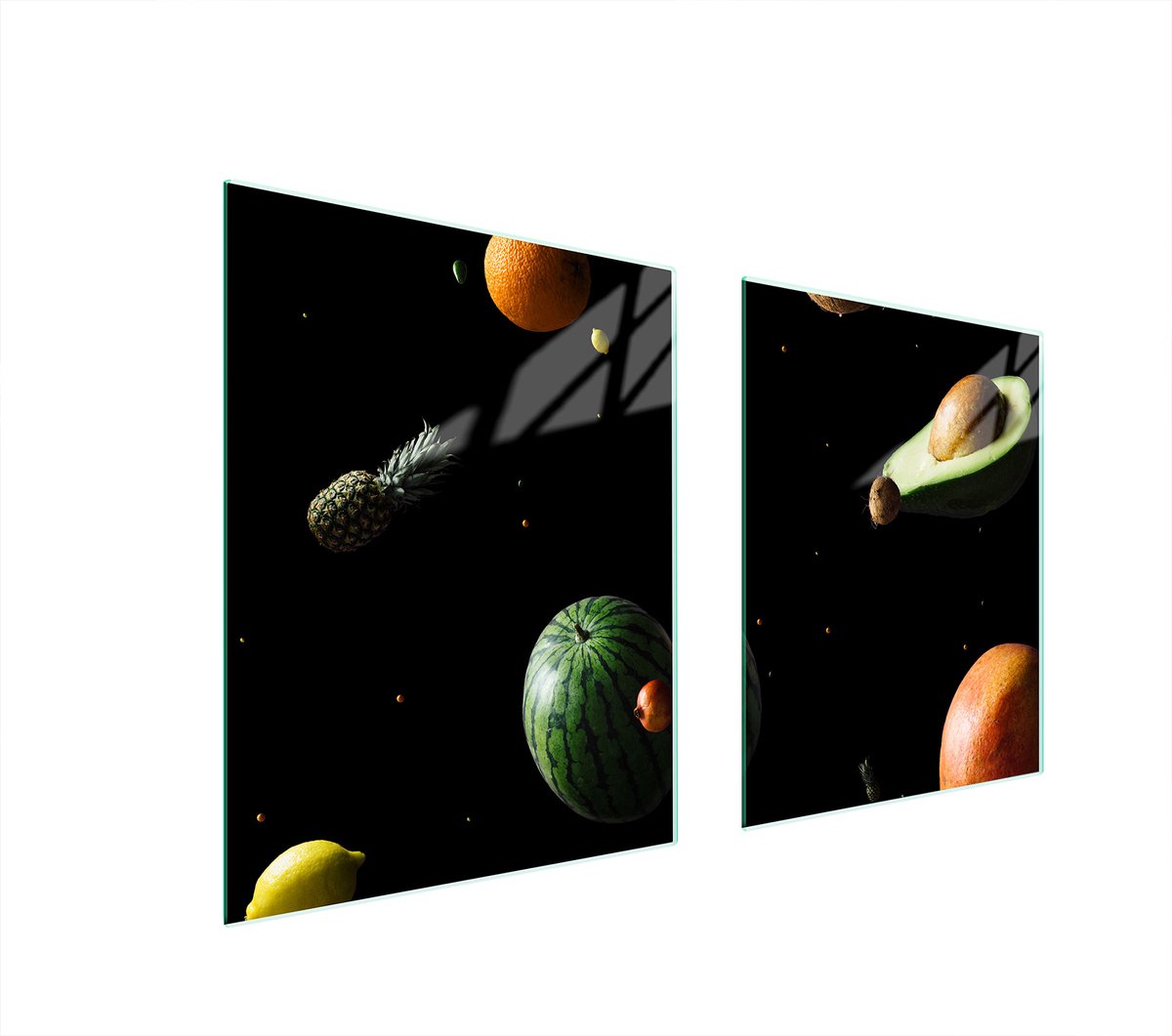 TMK ArtDeko - Ovenschaal - Glasbeschermplaat - Owoce Motief - 85x52 cm