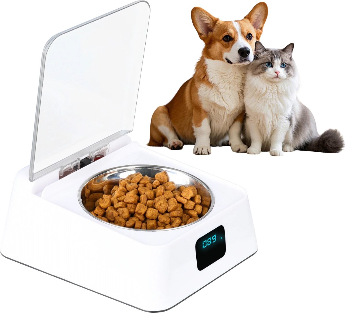 Smart Automatische Kattenvoerbak - Infraroodsensor - 350ml RVS - 2000mAh Accu - 30+ Dagen Gebruik
