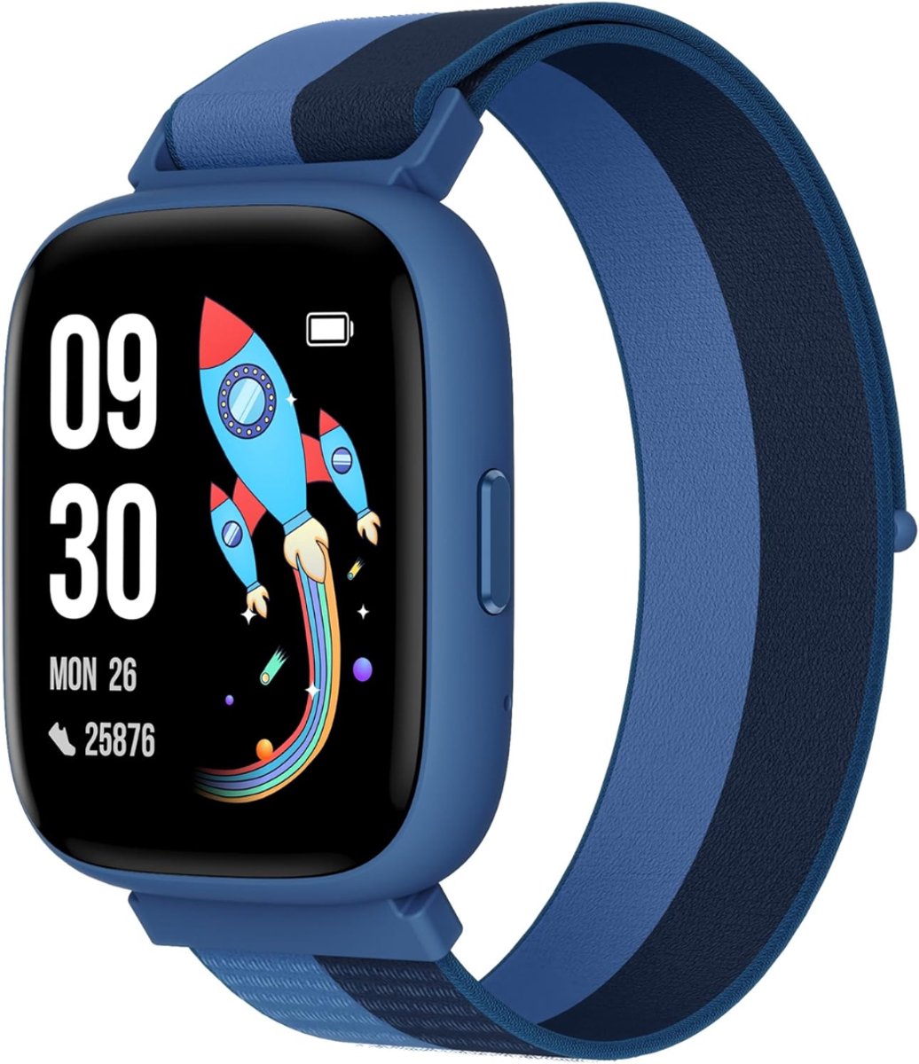 YOR® Stappenteller Kinderen - Stappenteller Armband - Stappenteller Dames - Blauw - 22cm x 4cm x 2cm; 40 g