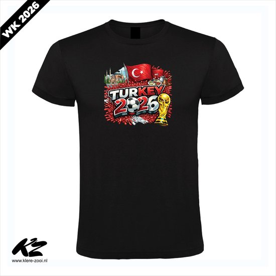 Coupe du Monde 2026 - Turquie - T-shirt unisexe - XL - Noir