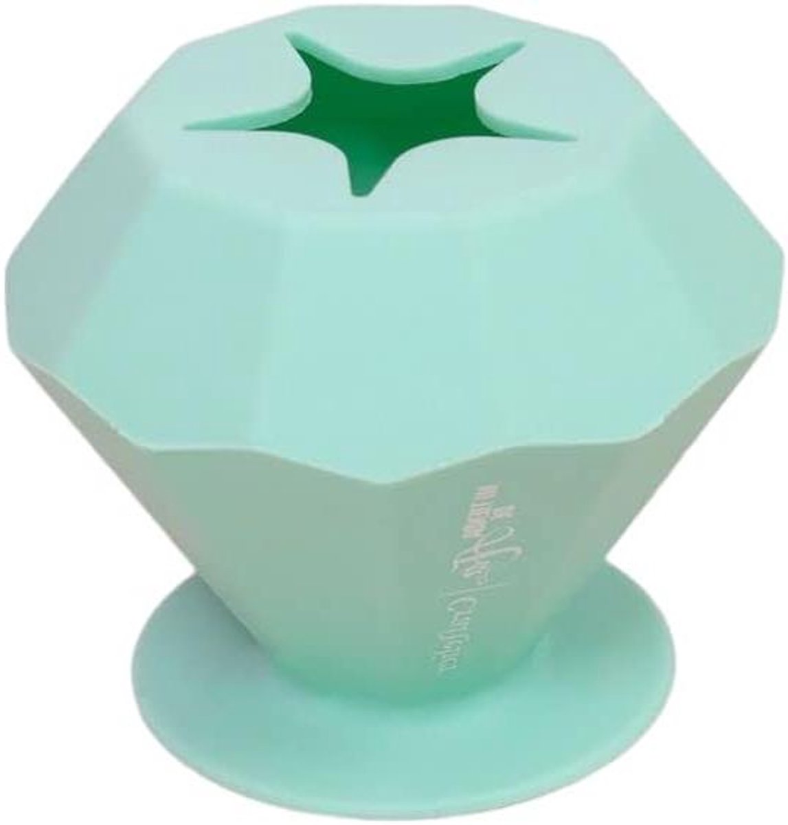 Afvalbak Scrapbooking - Vinyl Opruimer - Afval Verzamelen - Zuignap Bevestiging - 9 x 9 x 7 cm - Turquoise
