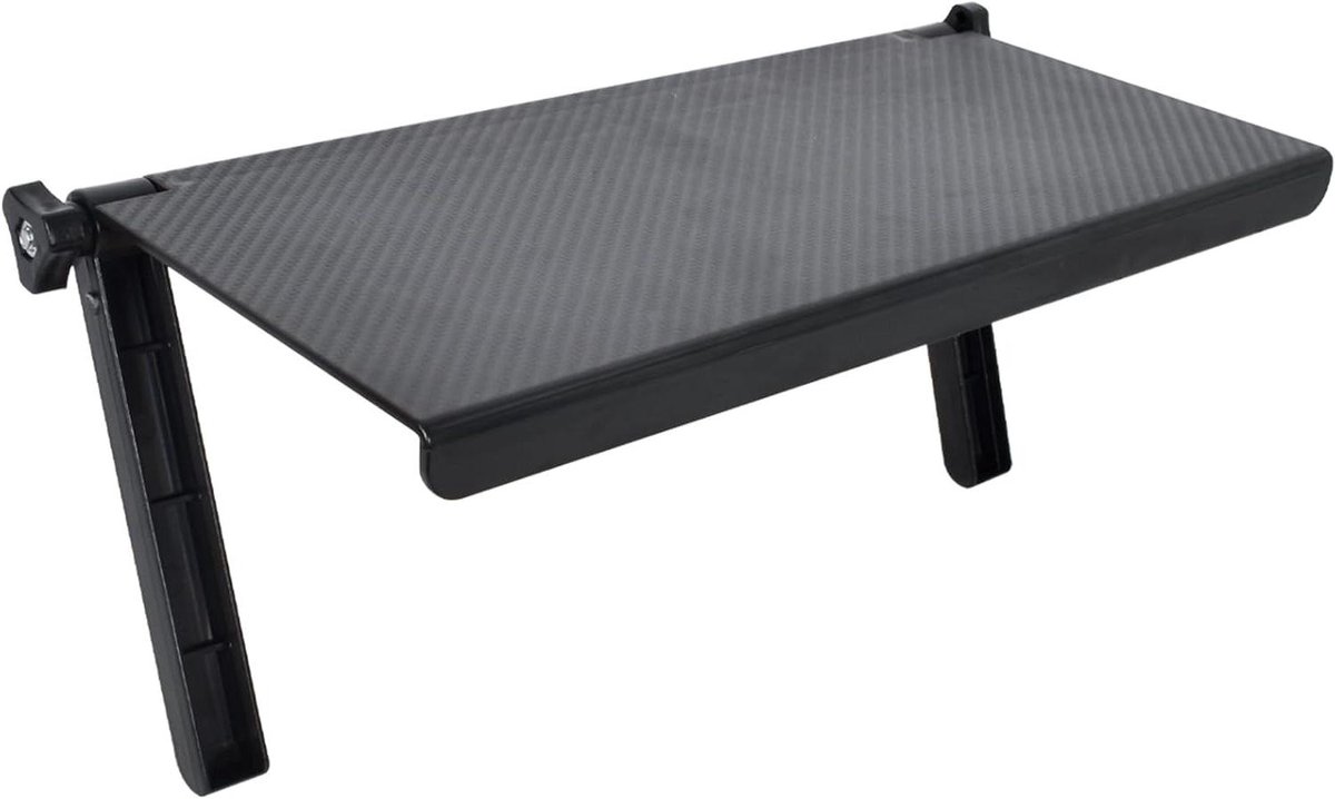 Bovenste tv-plank - Monitor plank - Opslag organiseren - Opvouwbaar en draaibaar - 33 x 16 cm - Zwart