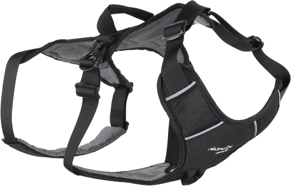 Honden Tuigje - Hondenriem Borst - Veilig Wandelen - Verstelbaar met Handvat - 46-108 cm - Zwart