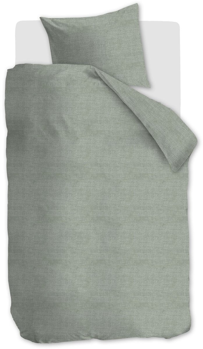 Ambiante Edo dekbedovertrek - Eenpersoons - 140 x 200/220 cm - Khaki Groen