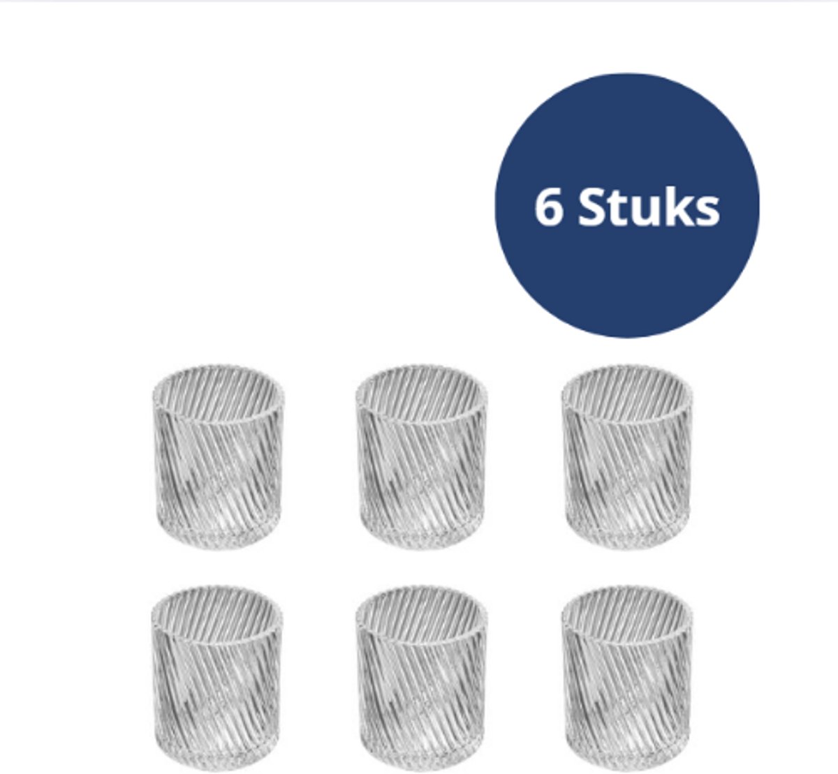 Bolsius Professional - Houder voor Waxinelichtjes - Twist - 6 stuks Transparant