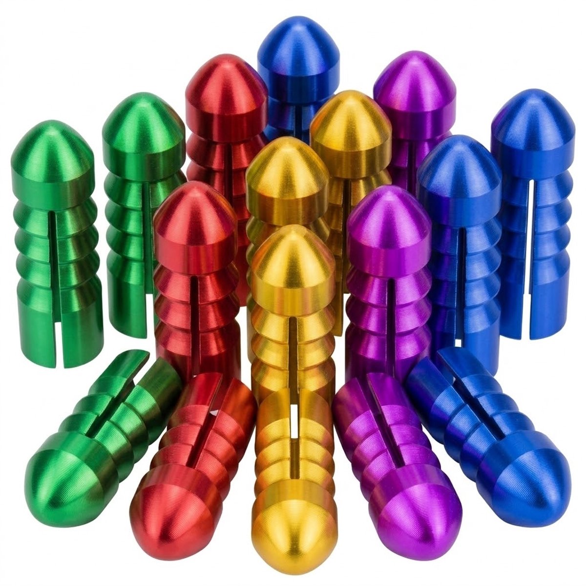 Multikleur dart flight beschermers set - aluminium dart flight beschermers voor heren en dames - dart flight protector voor bescherming en vormbehoud van dart flights - dart accessoires - set van 15 stuks