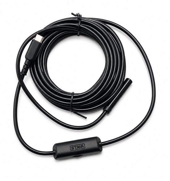 Endoscope - Caméra d'inspection USB - Outillage d'inspection - Tête 8 mm - HD flexible - Câble 5M - waterproof - Siècle des Lumières 8 LED - adapté pour iPhone