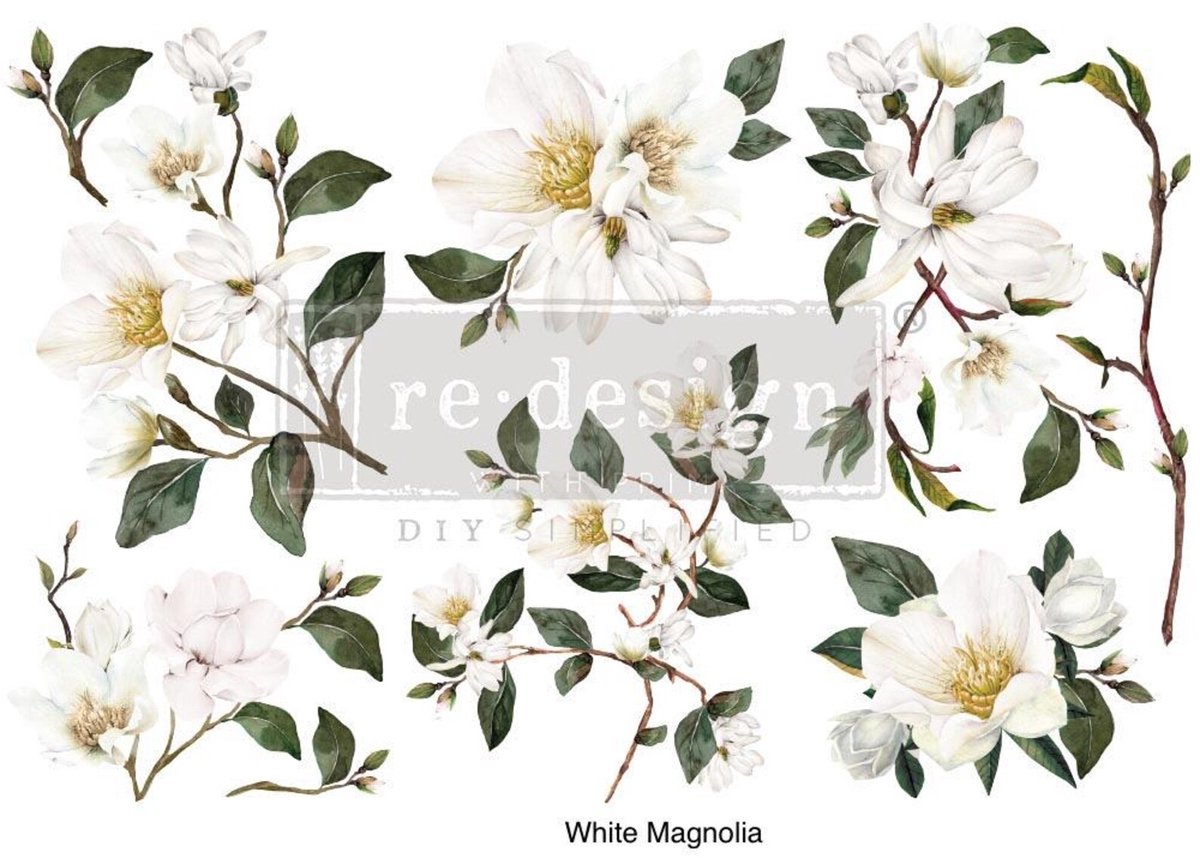 Re design transfer white magnolia