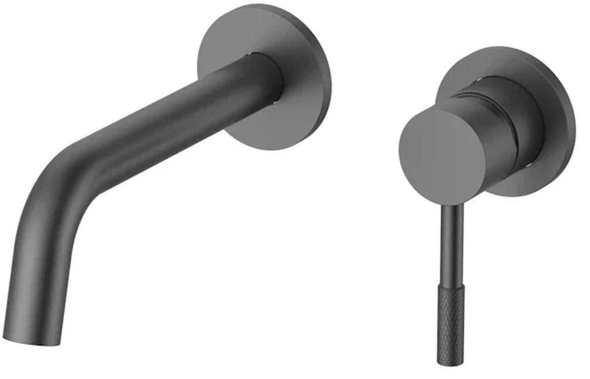 DutchLine S-Grip Wastafelkraan - afbouwdeel - Gunmetal