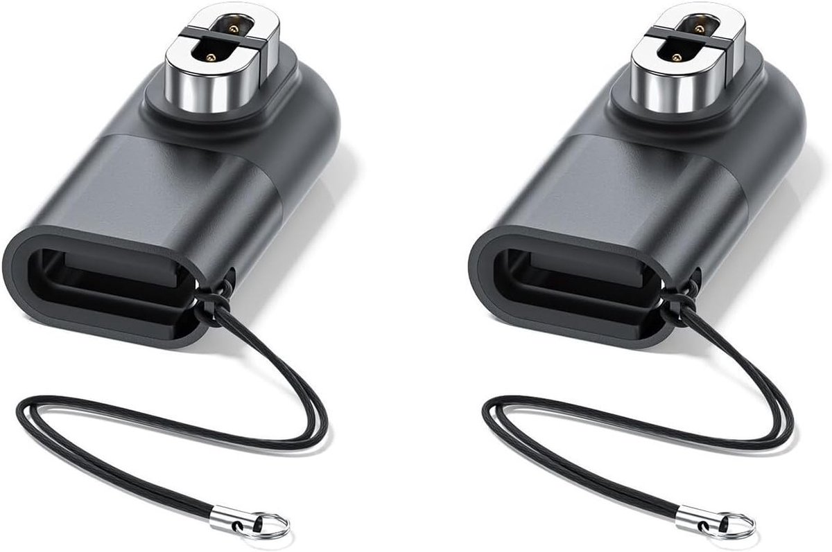 Oplaadadapter voor USB C met Draagriem, Geschikt voor Aeropex, OpenRun Mini en OpenComm - Zwart, Ideaal voor Sportkoptelefoons en Draadloze Oplading