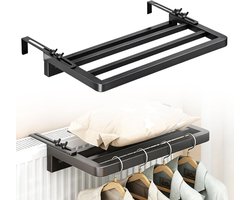 Droogrek voor Radiator, Ruimtebesparend Handdoekrek voor Balkon, Wandmontage voor Badkamer en Raam, Ideaal voor Was en Droog (40 x 25 cm)