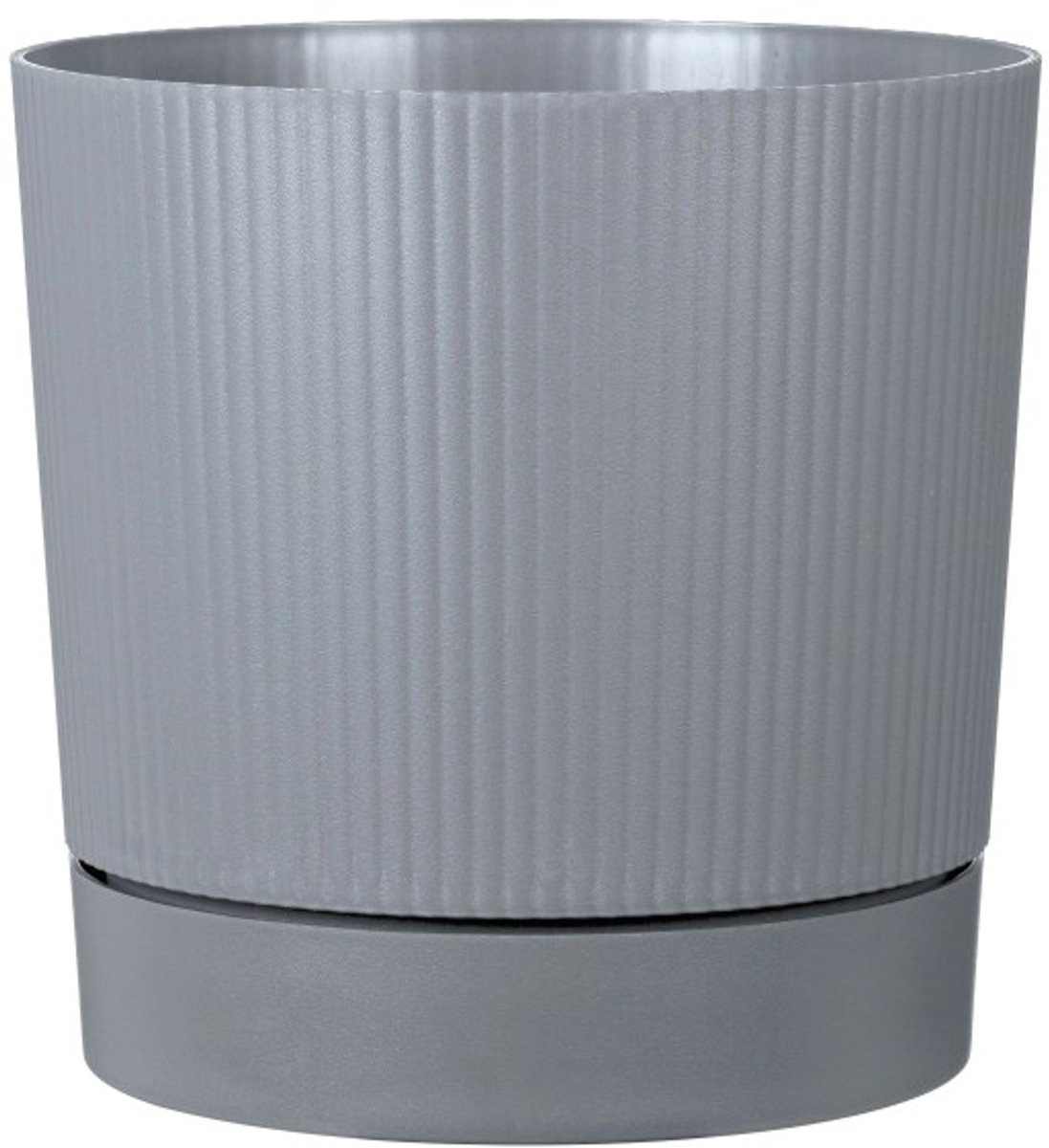 Bloempot Lino met waterreservoir Ø 47 cm - Puur grijs