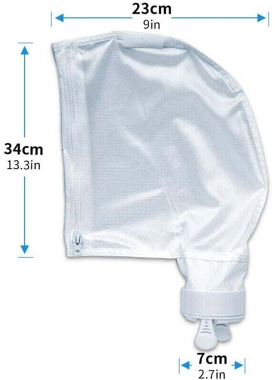 2 stuks Nylon Mesh Pool Cleaner multifunctionele tas vervanging voor Polaris 280, 480 Pool Cleaner multifunctionele accessoires met ritssluiting — afbeelding 2