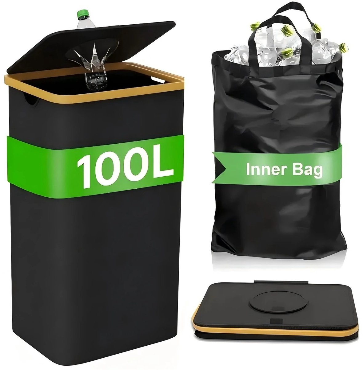 Recyclebak - 100 liter - inklapbaar - voor statiegeldflessen