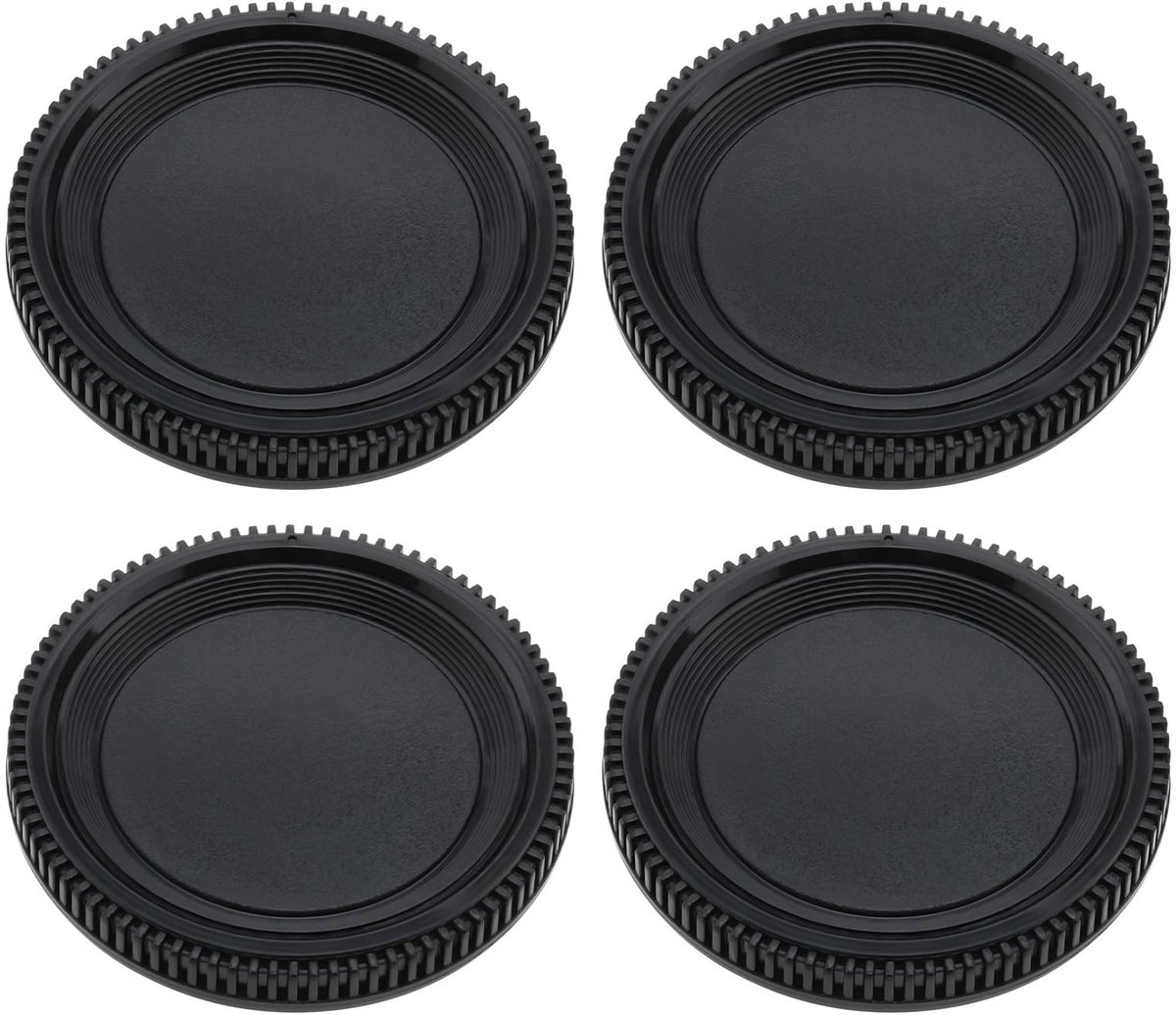 Dailygoody - Body Cap - Camera Protector - 4 stuks - Zwart - Compatibel met Nikon F Mount - Bescherming voor camera en sensor