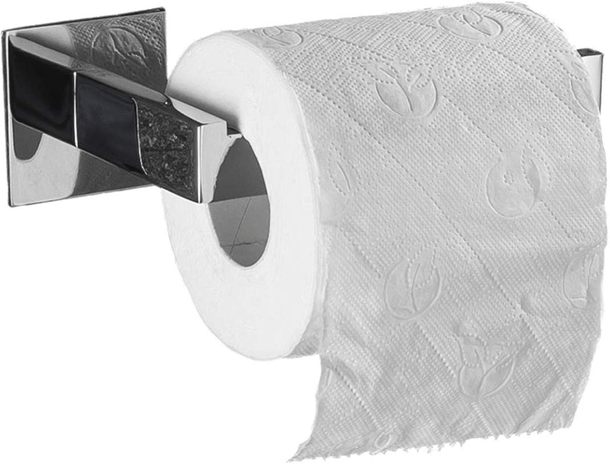 Dailygoody - Toiletrolhouder - Wandmontage - Zelfklevend - Roestvrij staal - Badkameraccessoires - Modern design - Geschikt voor elke badkamer