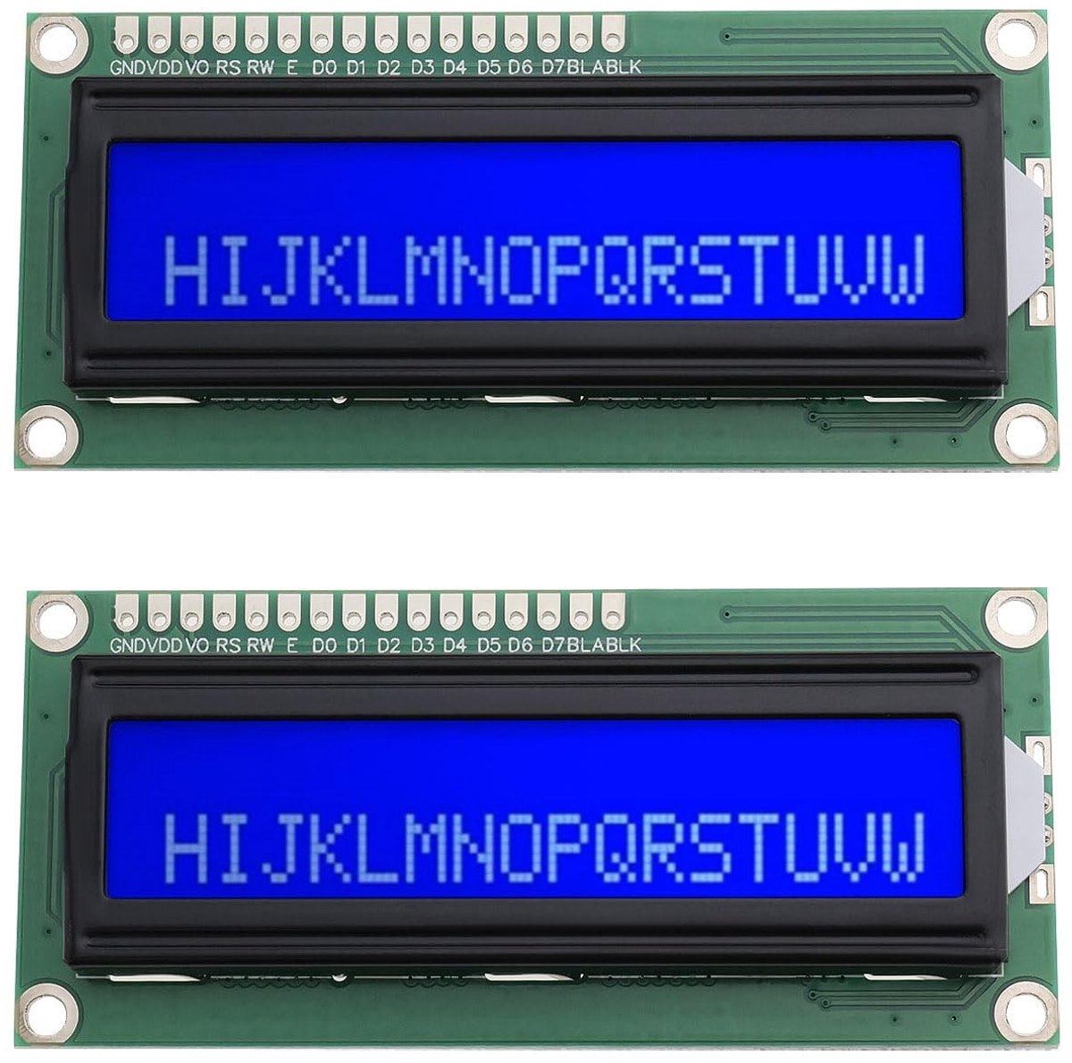 Dailygoody - LCD Display - 16x2 - Dual Line Display - Blauw - Serieel - Geschikt voor A-rduino en Raspberry Pi - 80x36mm