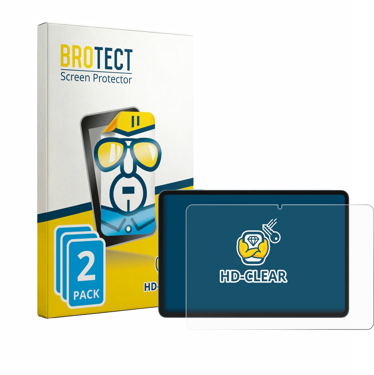BROTECT - Screenprotector voor Doogee Tab G6 Pro - Folie Beschermfolie transparant 2 Stuks