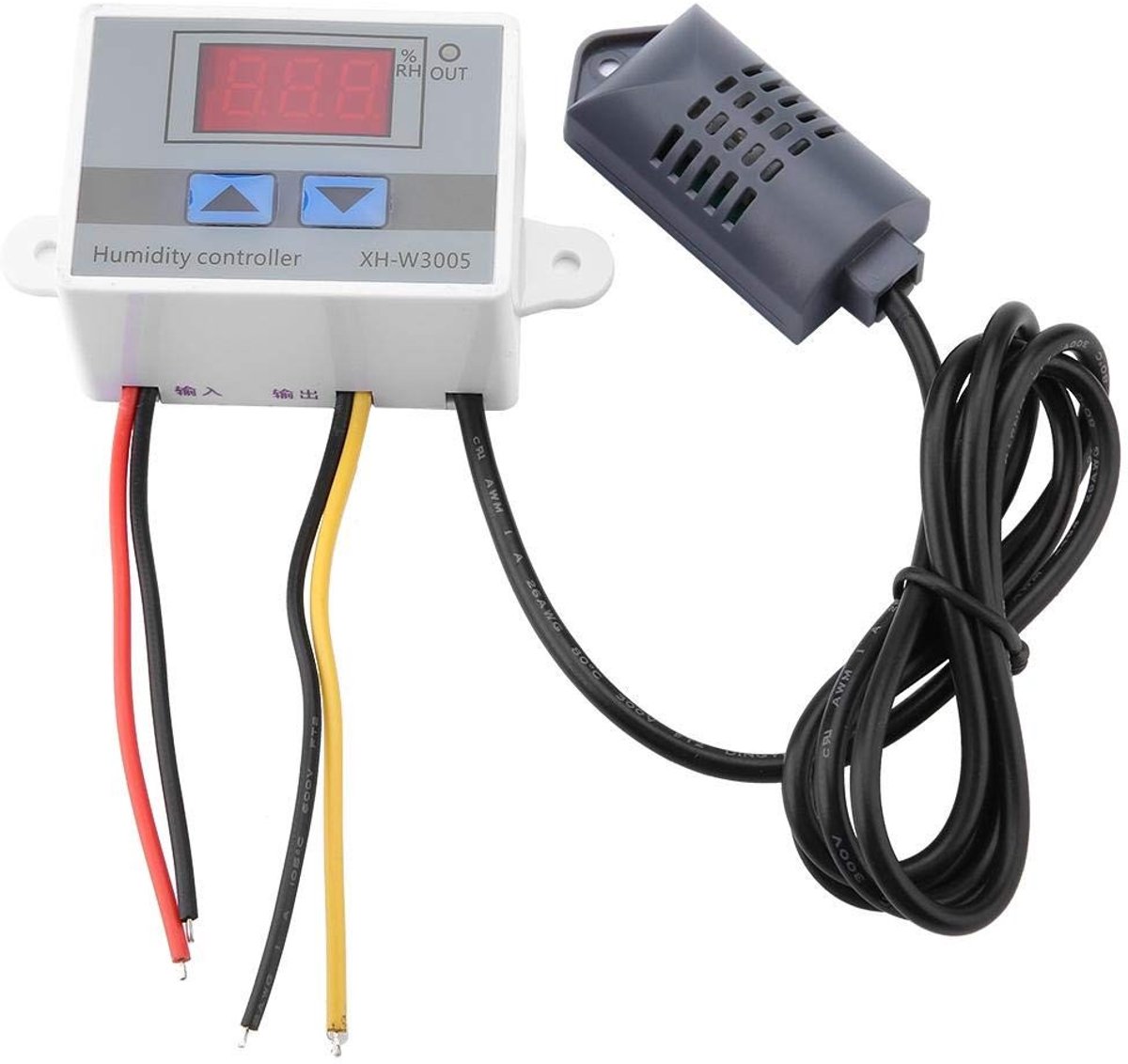 Dailygoody - Digitale vochtigheidsregelaar - Hygrometer controller - Hoge precisie - Multi - Vochtigheidssensor - Voor landbouw en industrie - 220 V