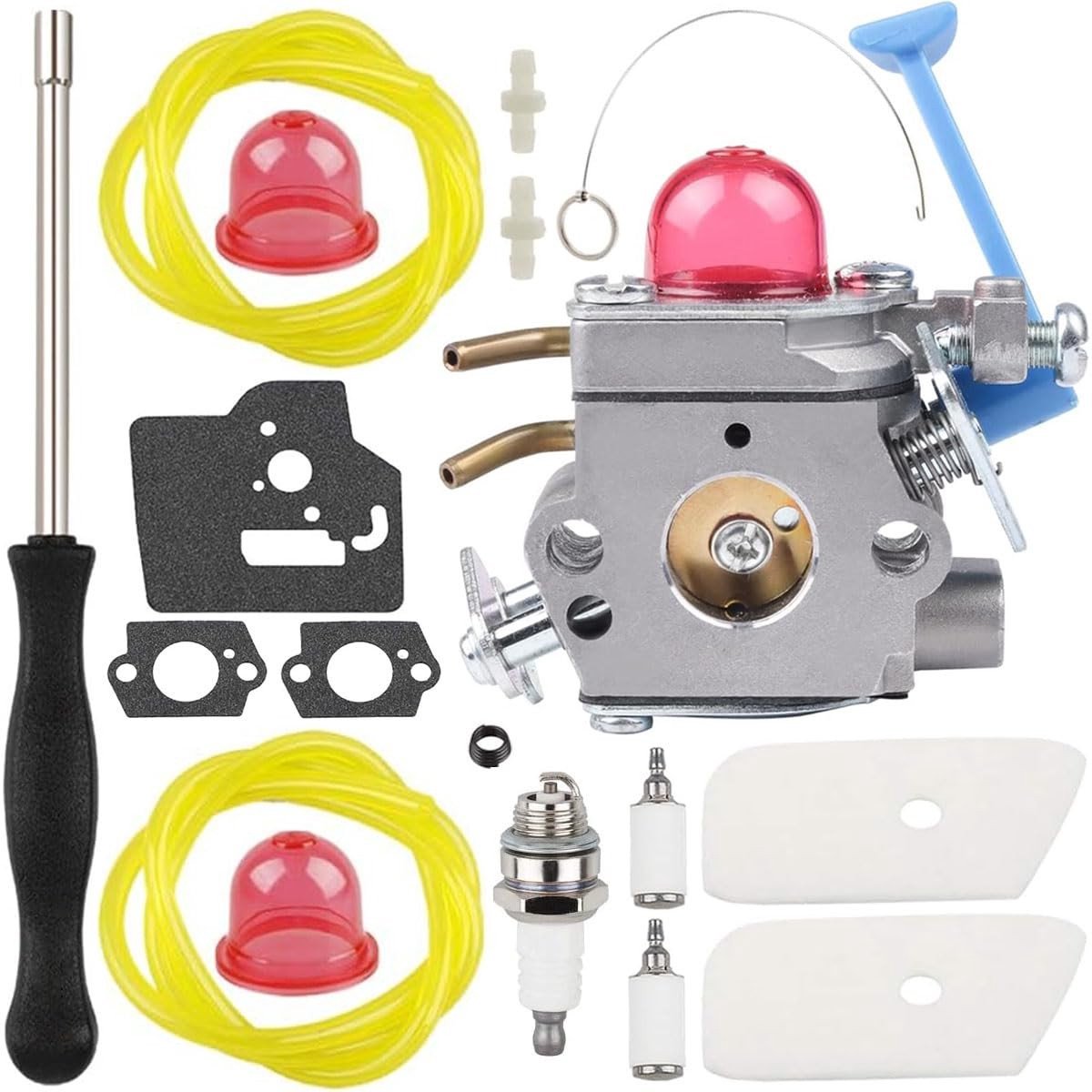 Dailygoody - 128LD Carburateurset - Grastrimmer - Vervangt Zama C1Q-W40A - 28cc - Carburateur voor Husqvarna - Geschikt voor 124C 124L 125R 125RJ 125L...