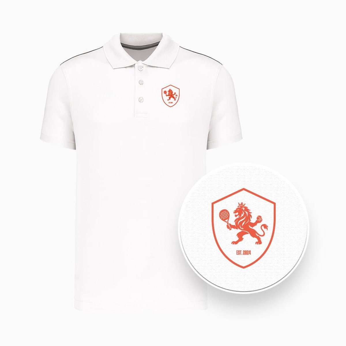 Raqa ® WK 2026 Sportpolo - Padel & Tennis shirt - Sneldrogend - Wit - Atletische Fit - 100% Polyester Piqué - Maat S