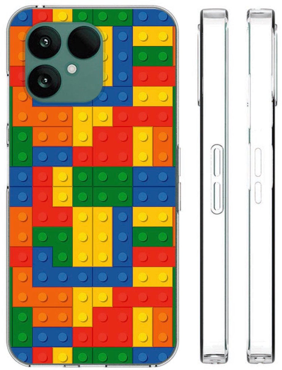 Hoesje Fairphone 6 Blokken – Softcase TPU Back Cover