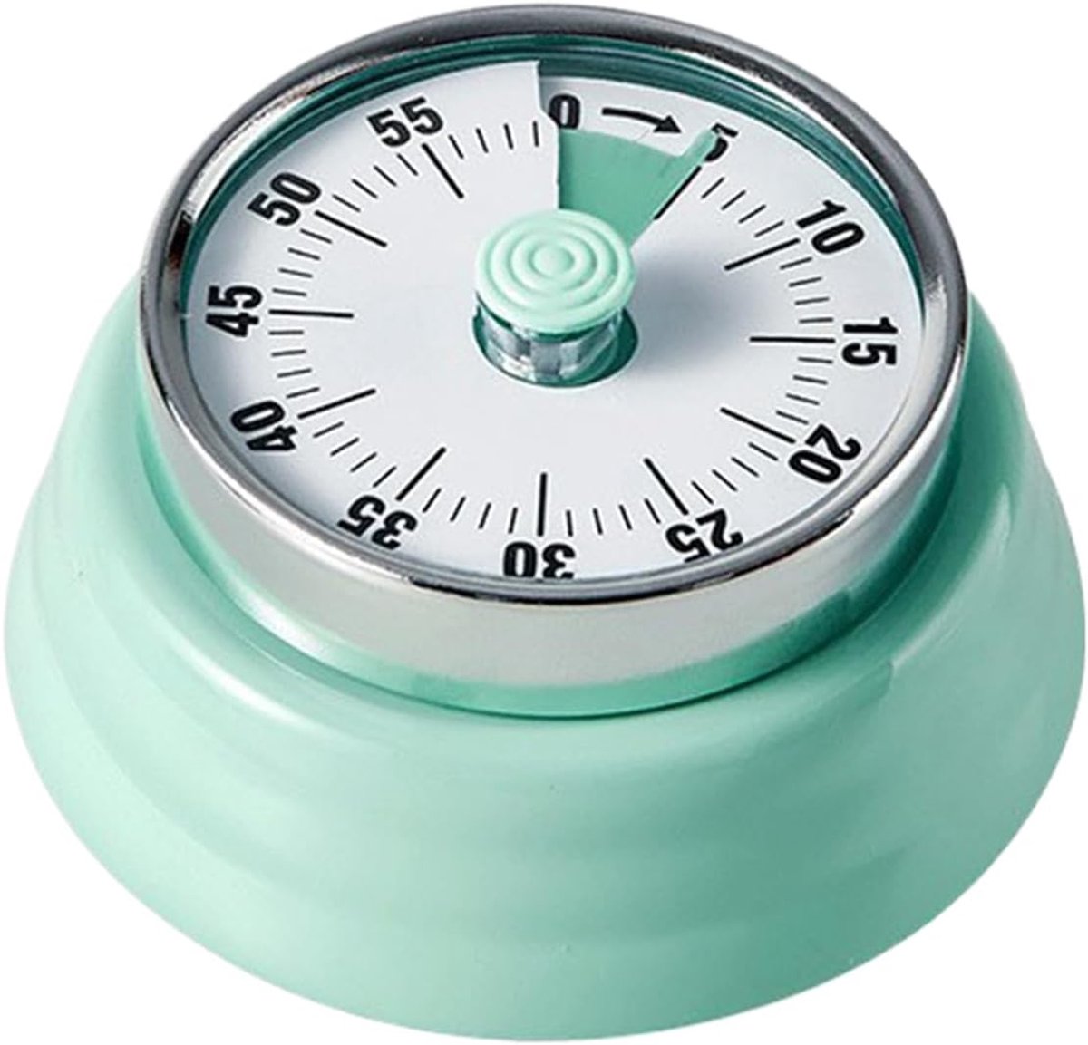 Kookwekker Mechanisch - Magnetische Timer - Zonder Batterijen - Mintgroen - 75dB Alarm