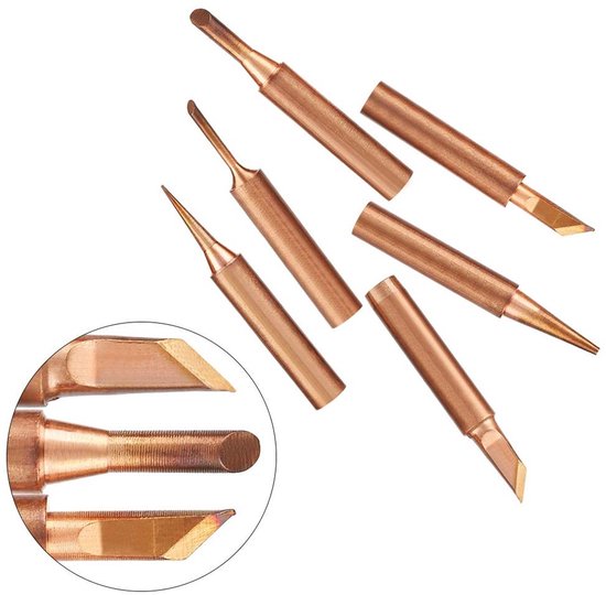 Set van 6 Solderpunten zonder Lood van Koper voor Solderingsstations 936 - Ideaal voor Precisiewerk en Hobbyprojecten van Merkloos — afbeelding 5