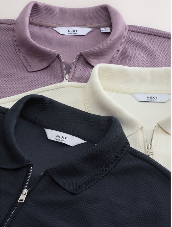 Next - Heren - Combiset van poloshirt en short - Wit