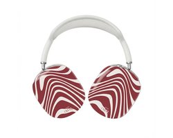 xoxo Wildhearts hoesje geschikt voor AirPods Max (2) - Boogie Wonderland Red - Ook als telefoonhoesje verkrijgbaar - schokbestendige case - koptelefoonhoes - Beschermhoes met met golvende print - golven - rood