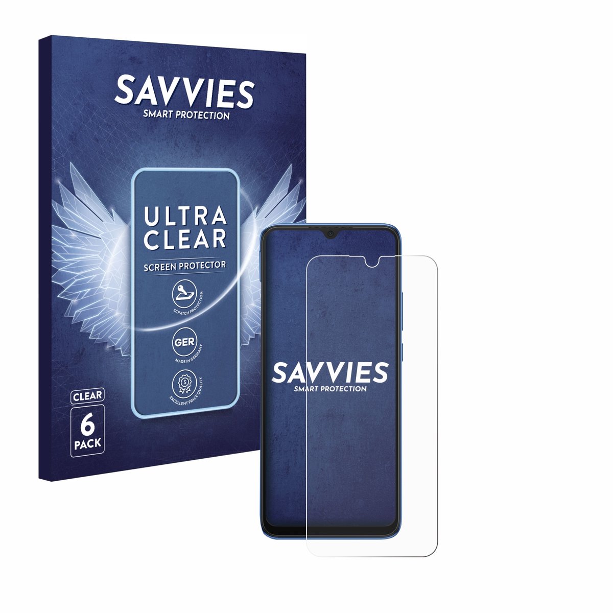 Savvies - Screenprotector voor Xiaomi Redmi 10C - Folie Beschermfolie transparant 6 Stuks