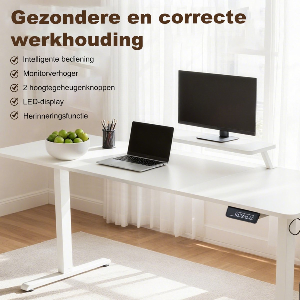 AIMASON Elektrisch Verstelbaar Bureau 120×60 cm thumbnail 3
