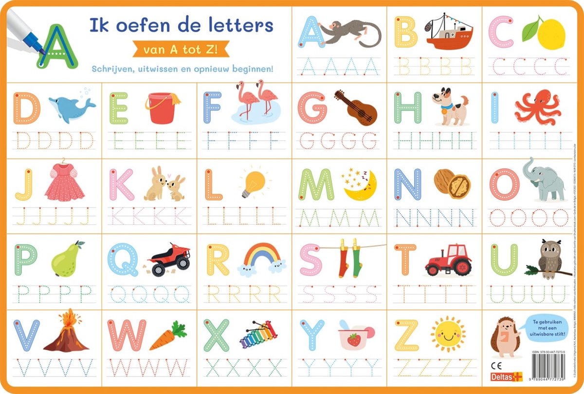 Ik Oefen de Letters van A tot Z - Educatieve Onderlegger