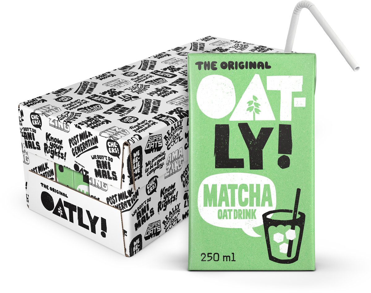 Oatly Haver Matcha - 12 x 0.250L Voordeelverpakking