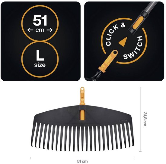 Fiskars 1080673 Bladbezem Werkbreedte 51 cm van Fiskars — afbeelding 3