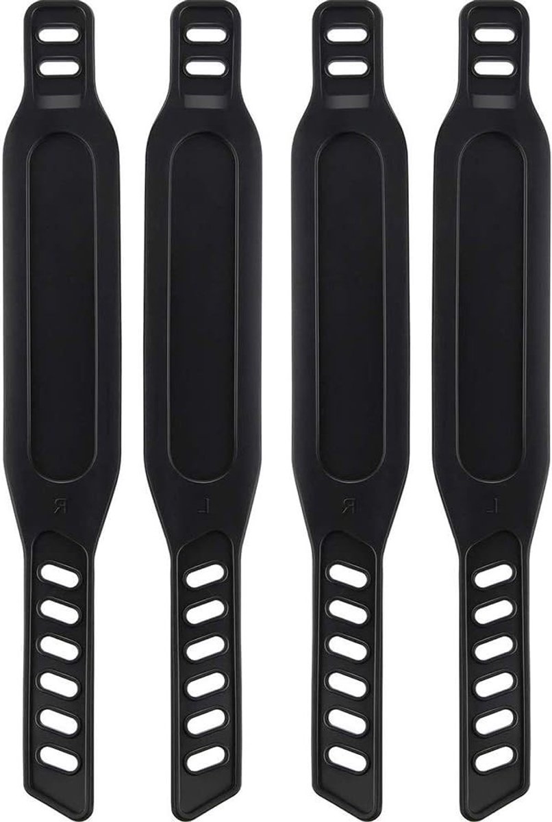 Verstelbare Rubber Pedal Straps voor Fietsen, Universele Fietsbanden voor Fitness, 2 Paar, Zwart, Ideaal voor Thuisgym en Sportfiets