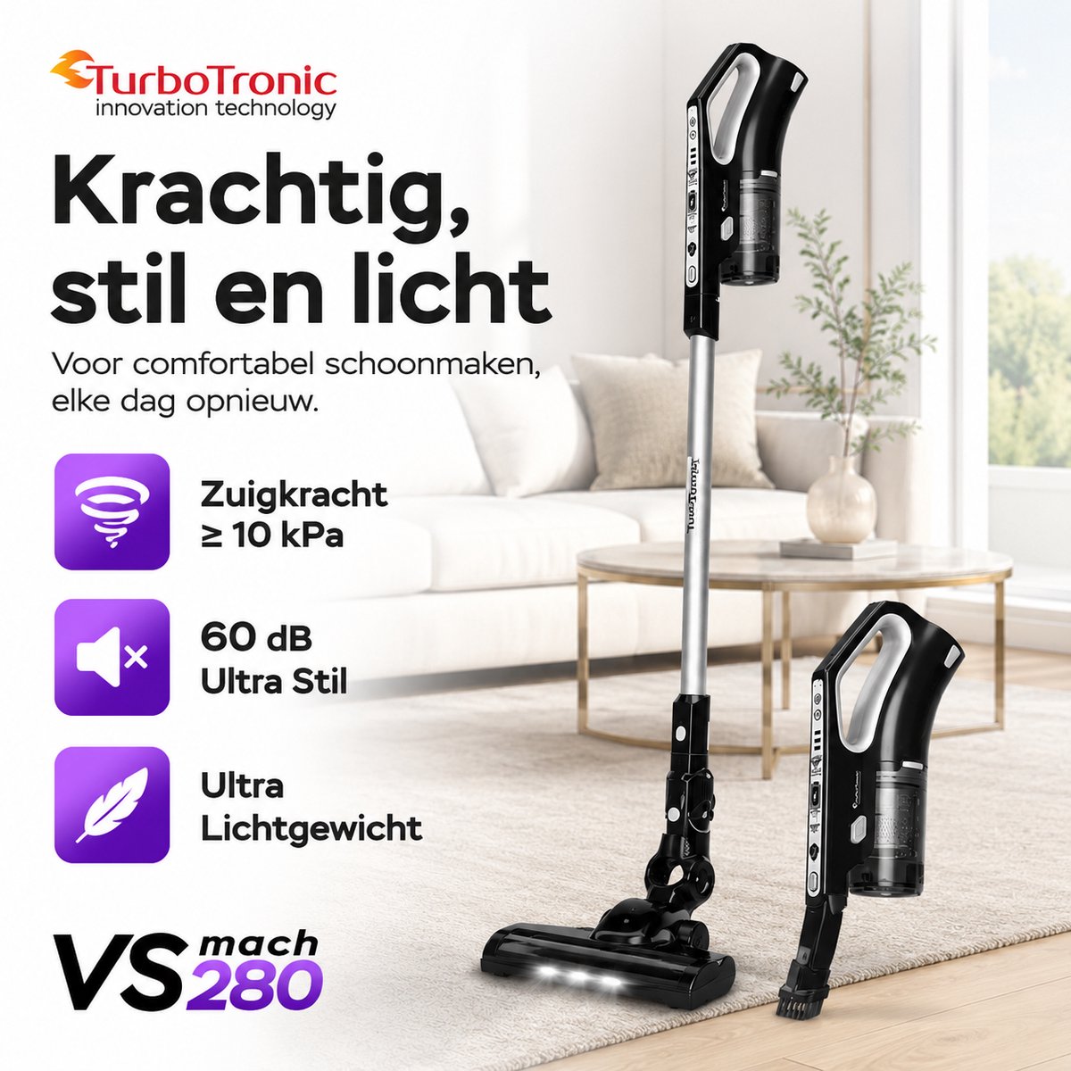 TurboTronic VS280 Cyclonic - 2-in-1 - afbeelding 2