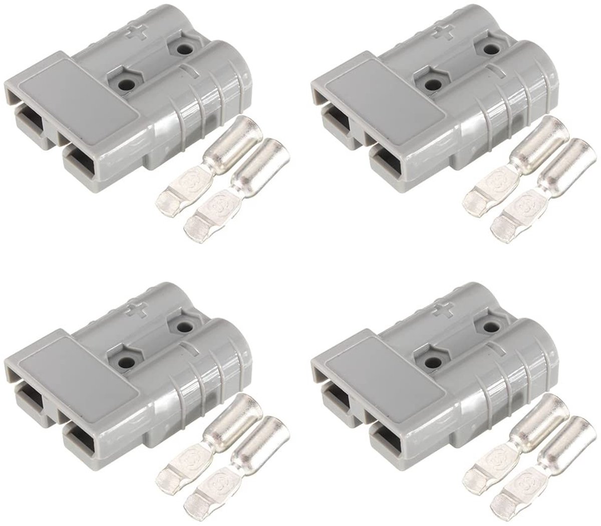 Dailygoody - Battery Connector - Plug Cable Terminal - Snelle Verbinding - Grijs - 600V 50Amp - Voor Forklift en Caravan