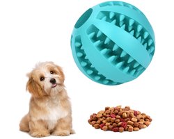 Dailygoody - Hondenvoer traktatiebal - Interactief hondenpuzzelspeelgoed - 7 cm - Natuurlijke rubber - Tandreiniging - Geschikt voor puppy's en v