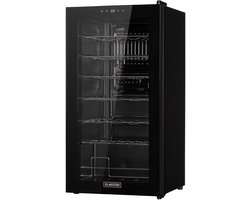 Klarstein Wijnkoeler Shiraz 28 Uno Wijnkoelkast 74L 28 Flessen - Wijnklimaatkast Flessenkoelkast - voor Wijnliefhebber voor Horeca - Touch Bedieningspaneel LED UV-Bescherming - Wijnkast - Wine Cooler - Wine Fridge