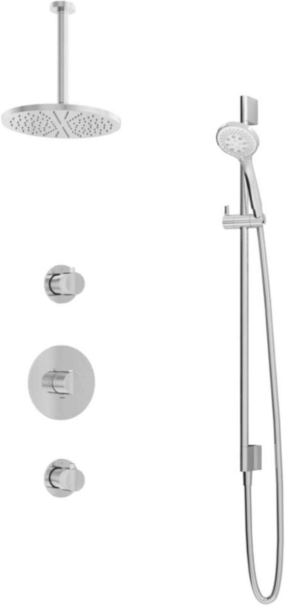 Hotbath Buddy - Inbouw Regendoucheset - 2 Stopkranen - Thermostatisch - Plafondbuis 30 cm