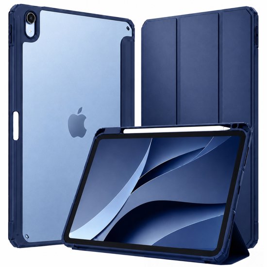 Sounix iPad Hoes 10.9 inch Book Case met Standaard, Pencilhouder, Auto Slaap/Wekt voor iPad 11e (2025) & 10e Gen (2022)