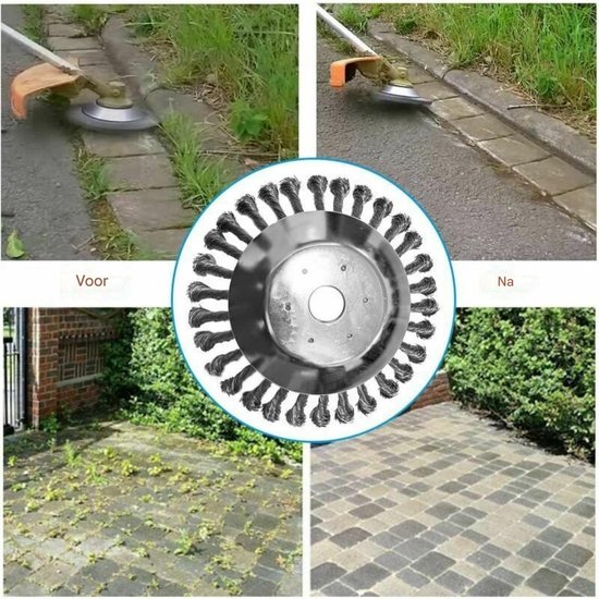 TOVBMUP Draadborstelkop voor roterende borstels - Universeel vervangend onkruidmes - Mes - geschikt voor grastrimmers, tuinmaaiers, mos en roest - 6 inch van Tovbmup — afbeelding 4