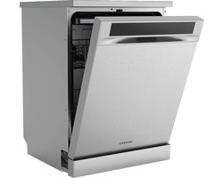 Dreame DZ401 Pro Vrijstaande Vaatwasser – 15 Couverts, Energieklasse A, FlexWing-sproeiarm, Dubbele Droogtechnologie, 42 dB, WiFi - Steel