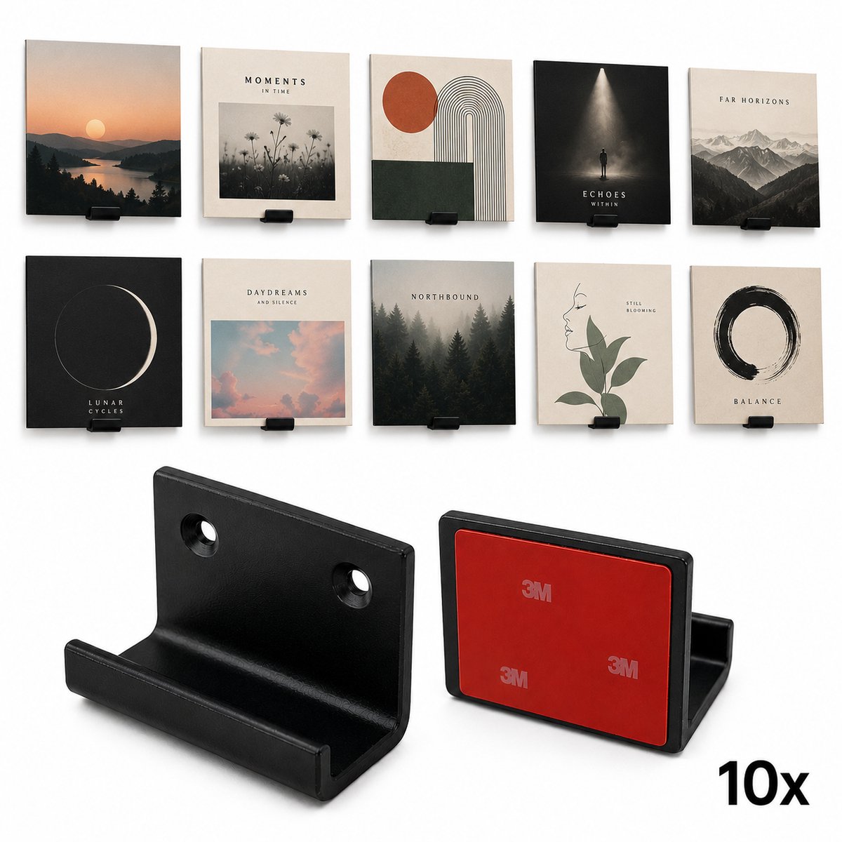 Huubsolutions LP Houder Beugel - Platenhouder aan de Muur - Set van 10