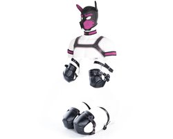 Petplay Deluxe 12 Delige Dog Puppy Set - Roleplay - kinky - luxe set - kwaliteits set - kinky - Roze - Woeefff