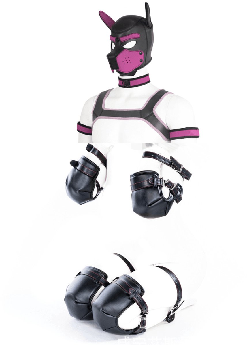 Pet play Deluxe 12 Delige Dog Puppy Set - Roleplay - kinky - luxe set - kwaliteits set - kinky - Roze - Woeefff