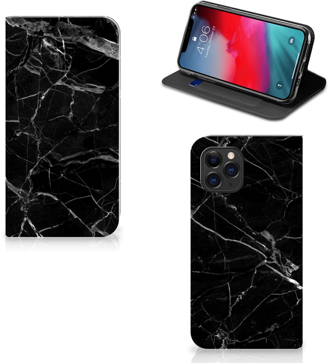 Apple iPhone 11 Pro Standcase Marmer Zwart - Origineel Cadeau Vader