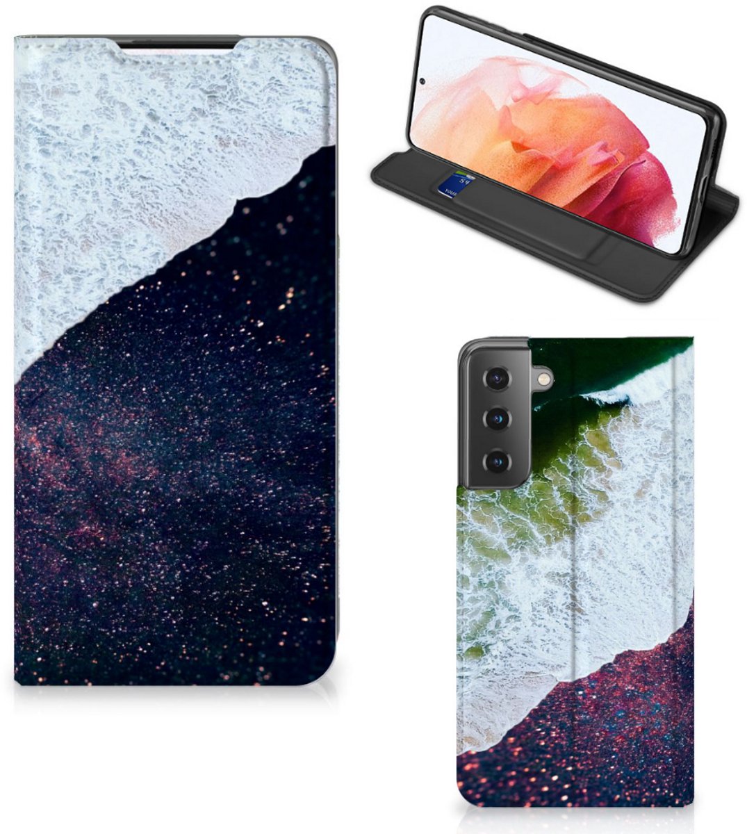 Samsung Galaxy S21 Stand Case Sea in Space