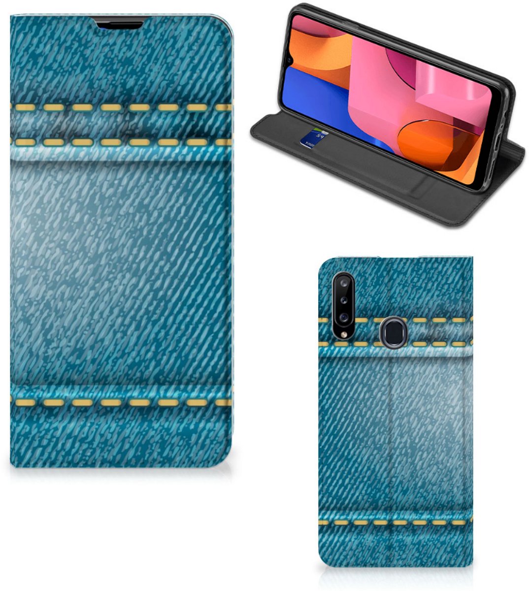 Samsung Galaxy A20s Hippe Standcase Jeans